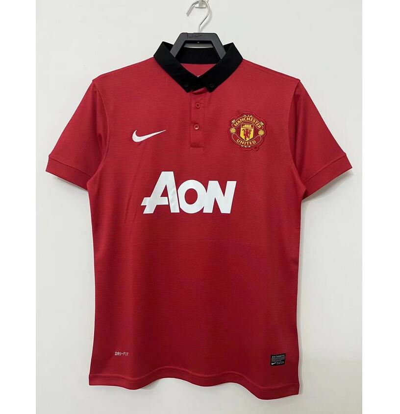 2013-14 Manchester United Retro Home Kit Soccer Jersey